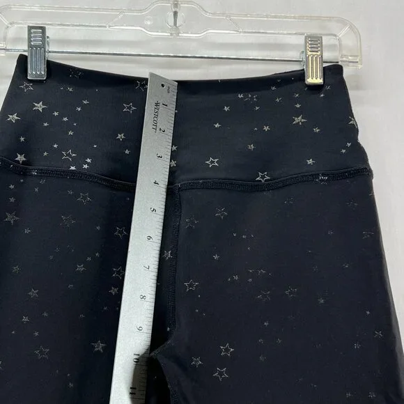 Beyond Yoga Tossed Star High Waist Crop Leggings Size S Iridescent Sparkle Black - Picture 10 of 12